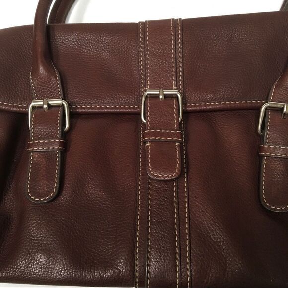 Fossil leather satchel top handle shoulder/handbag - Picture 2 of 9